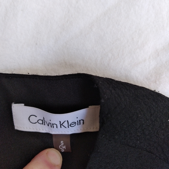Calvin Klein textured bell sleeve blouse sz S - Picture 6 of 7